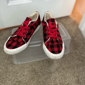 Blowfish Kids Red Plaid Sneakers